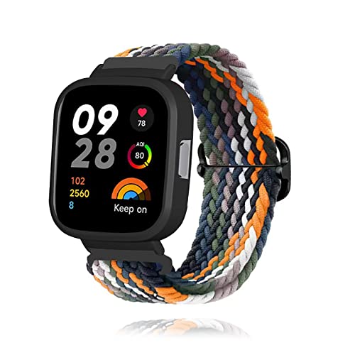 AireWiki Stoff Armband Kompatibel mit Xiaomi Redmi Watch 3 Armband Nylon Für Herren Damen Sport Ersatzband mit Uhrenarmband Für Xiaomi Redmi Watch 3 (23) von AireWiki