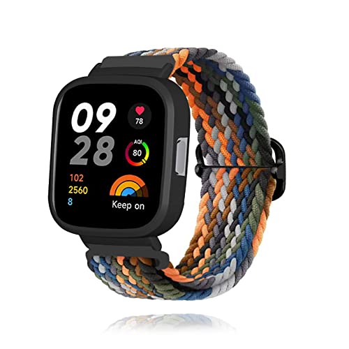 AireWiki Stoff Armband Kompatibel mit Xiaomi Redmi Watch 3 Armband Nylon Für Herren Damen Sport Ersatzband mit Uhrenarmband Für Xiaomi Redmi Watch 3 (25) von AireWiki