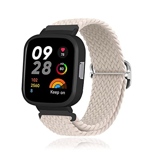 AireWiki Stoff Armband Kompatibel mit Xiaomi Redmi Watch 3 Armband Nylon Für Herren Damen Sport Ersatzband mit Uhrenarmband Für Xiaomi Redmi Watch 3 (26) von AireWiki