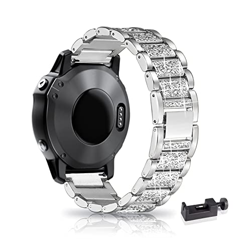 Armband Kompatibel mit Garmin EPIX Gen 2 Armband Edelstahl Für Herren Damen Elegant Metall Uhrenarmband Für Garmin EPIX Gen 2 (Silber) von AireWiki