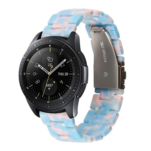 Harz Ersatzarmband Kompatibel mit Samsung Galaxy Watch 3 41mm Armbänder mit Faltschließe Schnellverschluss Leicht Ersatz für Damen Herren Armbänder für Galaxy Watch 3 41mm Band (8) von AireWiki