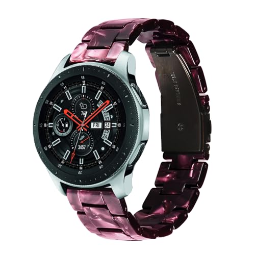 Harz Ersatzarmband Kompatibel mit Samsung Galaxy Watch 3 45mm Armbänder mit Faltschließe Schnellverschluss Leicht Ersatz für Damen Herren Armbänder für Galaxy Watch 3 45mm Band (2) von AireWiki