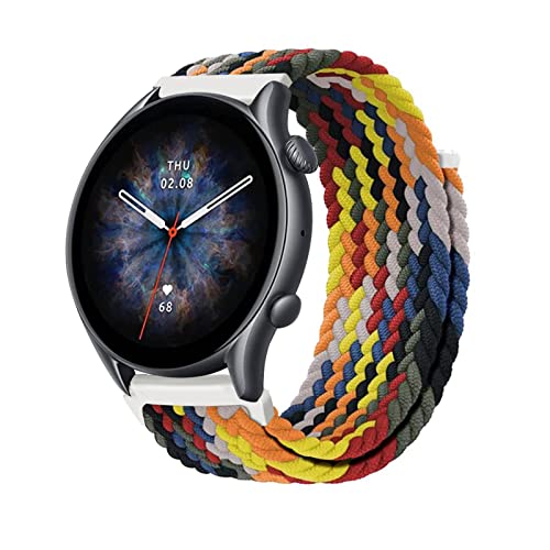 Nylon Armband Kompatibel mit Amazfit GTR 4/ GTR 3/ GTR 3 pro/GTR 2/GTR 2e Stoff Sport Armbänder für Damen Herren Ersatz für Amazfit GTR 4/ GTR 3/ GTR 3 pro/GTR 2/GTR 2e (6) von AireWiki
