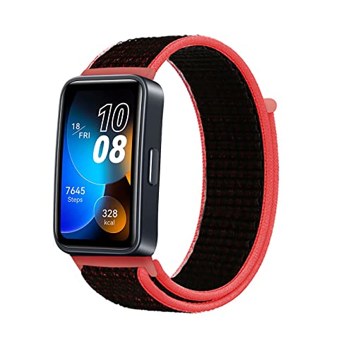 Nylon Armband Kompatibel mit Huawei Band 8 Stoff Sport Armbänder für Damen Herren Ersatz für Huawei Band 8 (1) von AireWiki