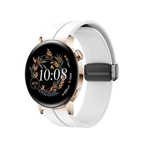 Silikon Armbänder Für HUAWEI WATCH GT3 42mm Magnetschnalle Ersatzband Für Damen Herren Armband Schnelle mit Kompatibel mit HUAWEI WATCH GT3 42mm uhrband (1) von AireWiki