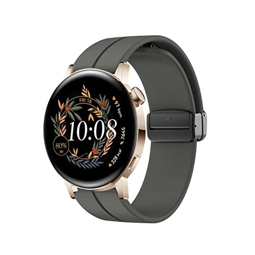 Silikon Armbänder Für HUAWEI WATCH GT3 42mm Magnetschnalle Ersatzband Für Damen Herren Armband Schnelle mit Kompatibel mit HUAWEI WATCH GT3 42mm uhrband (12) von AireWiki