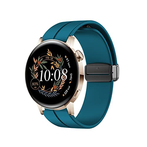 Silikon Armbänder Für HUAWEI WATCH GT3 42mm Magnetschnalle Ersatzband Für Damen Herren Armband Schnelle mit Kompatibel mit HUAWEI WATCH GT3 42mm uhrband (14) von AireWiki