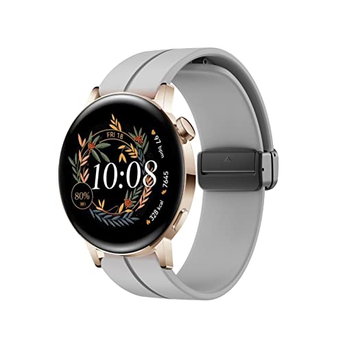 Silikon Armbänder Für HUAWEI WATCH GT3 42mm Magnetschnalle Ersatzband Für Damen Herren Armband Schnelle mit Kompatibel mit HUAWEI WATCH GT3 42mm uhrband (6) von AireWiki