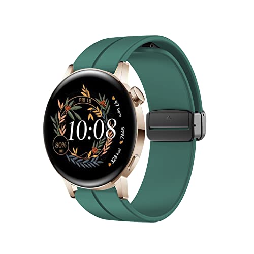 Silikon Armbänder Für HUAWEI WATCH GT3 42mm Magnetschnalle Ersatzband Für Damen Herren Armband Schnelle mit Kompatibel mit HUAWEI WATCH GT3 42mm uhrband (8) von AireWiki