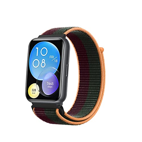 Solo Loop Armband Kompatibel mit Huawei Watch Fit 2 Nylon Sport Armbänder für Männer Frauen Stretchy Ersatz Kompatibel mit Huawei Watch Fit 2 (16) von AireWiki