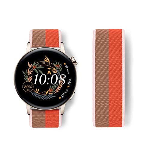 Solo Loop Armband Kompatibel mit Huawei Watch GT3 42mm/ 46mm Nylon Sport Armbänder für Männer Frauen Stretchy Ersatz Kompatibel mit Huawei Watch GT3 42mm/ 46mm (2,Watch GT3 42mm) von AireWiki