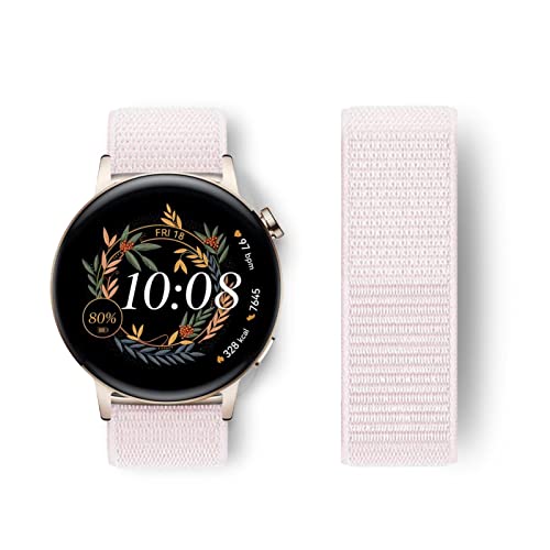 Solo Loop Armband Kompatibel mit Huawei Watch GT3 42mm/ 46mm Nylon Sport Armbänder für Männer Frauen Stretchy Ersatz Kompatibel mit Huawei Watch GT3 42mm/ 46mm (24,Watch GT3 46mm) von AireWiki