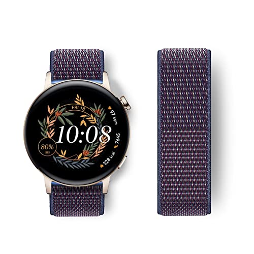 Solo Loop Armband Kompatibel mit Huawei Watch GT3 42mm/ 46mm Nylon Sport Armbänder für Männer Frauen Stretchy Ersatz Kompatibel mit Huawei Watch GT3 42mm/ 46mm (27,Watch GT3 42mm) von AireWiki