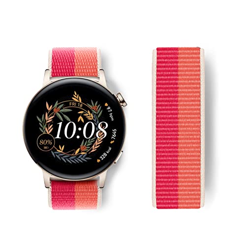 Solo Loop Armband Kompatibel mit Huawei Watch GT3 42mm/ 46mm Nylon Sport Armbänder für Männer Frauen Stretchy Ersatz Kompatibel mit Huawei Watch GT3 42mm/ 46mm (9,Watch GT3 42mm) von AireWiki