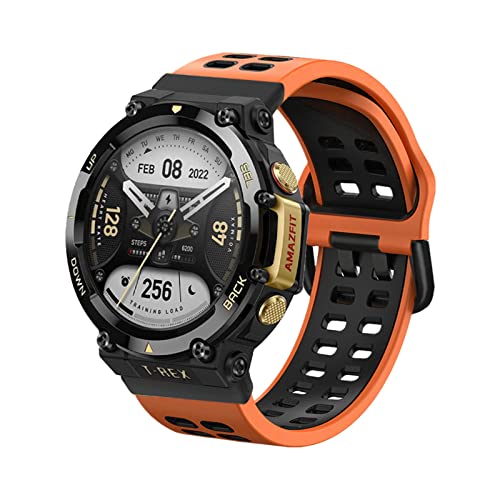 Sport Armbänder Für Amazfit T-Rex 2/ T Rex Pro Silikon Ersatzband Für Damen Herren Armband mit Kompatibel mit Amazfit T-Rex 2/ T Rex Pro (J,T-Rex 2) von AireWiki