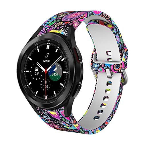 Sport Armbänder Für Samsung Galaxy 4 40 mm 44 mm/Watch 4 Classic 42 mm 46 mm Armband Silikon Für Herren Frauen Muster Ersatzband mit Kompatibel mit Galaxy Watch 4 / Classic (Qualle) von AireWiki