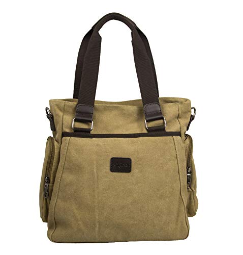 Airel Unisex Segeltuch, Crossbody-Handtaschen, multifunktionale, Maße: 32 x 31 x 14 cm Umhängetasche, beige von Airel