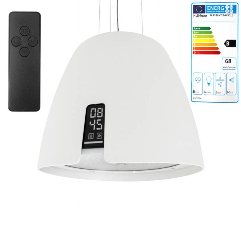 Airforce 883188 Ballerina Crisalide Inselhaube Umluft rund weiß Ø47,5 cm von Airforce