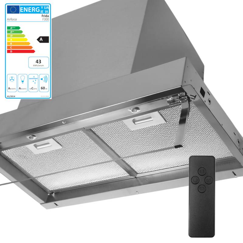Airforce F300 Unterschrank Einbau Dunstabzugshaube 60 cm Edelstahl Fernbedienung von Airforce