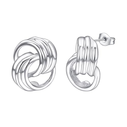 Airokiy Love Knot Ohrstecker für Damen Klobige Silber Ohrringe 18 Karat Kersilbert Schmuck Geschenke Airokiy Love Knot Ohrstecker für Damen Klobige Silber Ohrringe 18 Karat Kersilbert Schmuck Geschenke von Airokiy