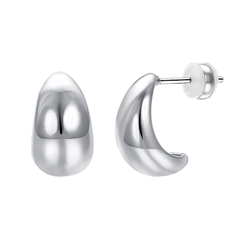 Airokiy Silber Creolen Chunky Ohrringe Dupes 18K Vergoldete Hypoallergene Wassertropfen Drop Ohrringe für Damen Airokiy Silber Creolen Chunky Ohrringe Dupes 18K Vergoldete Hypoallergene Wassertropfen Drop Ohrringe für Damen von Airokiy