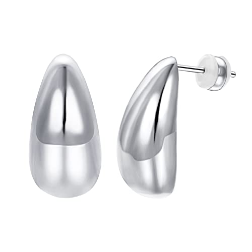 Airokiy Silber Ohrringe Tropfenform Chunky Drops 18K Vergoldete Hypoallergene Wasserfest Dupe Ohrringe für Damen von Airokiy