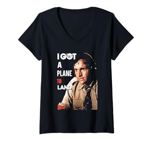Damen Flugzeug! I Got A Plane to Land Ted Striker T-Shirt mit V-Ausschnitt von Airplane!