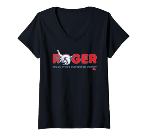 Damen Flugzeug! Piloten Roger Whats Our Vector Victor T-Shirt mit V-Ausschnitt von Airplane!