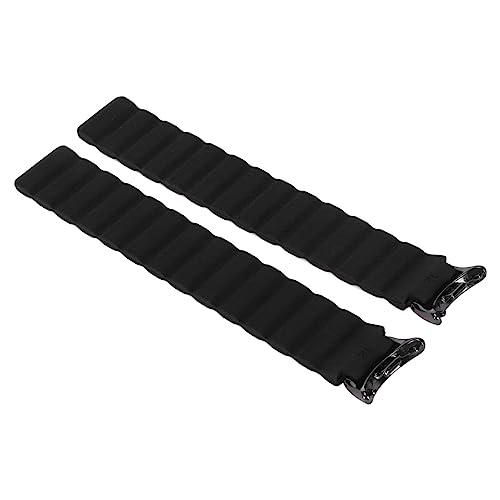 Airshi Ersatz-Smartwatch-Armband, Leichtes, Magnetisches Silikon-Schnellverschluss-Armband, Schweißfest, Schönes Design für Mi Band 8 8 NFC (Schwarz) von Airshi
