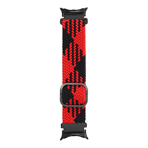 Airshi Geflochtenes Uhrenarmband, Geflochtenes Webarmband, Wunderschönes Mehrfarbig. Passen Sie die Größe für eine Perfekte Passform an (rot schwarz) von Airshi