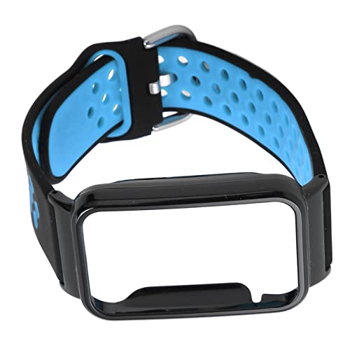 Airshi Silikon-Uhrenarmband, Verstellbarer, Tragbarer Uhrenarmband-Stoßstangen-Ersatz für Übungen (Schwarzblau + Schwarze Schale) von Airshi