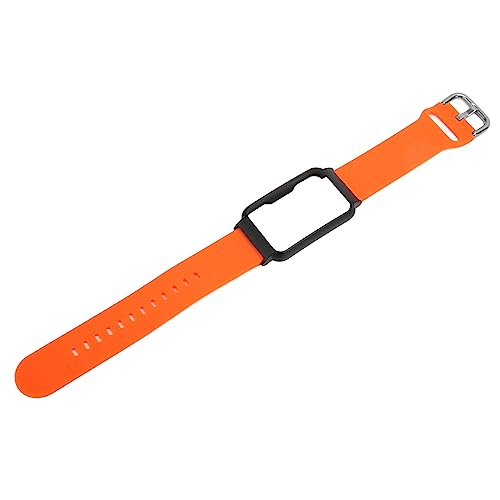 Airshi Uhrenarmband, 20 Mm, Wasserdichtes, Atmungsaktives, Weiches Silikon-Uhrenarmband mit Hülle für Free (Orange + Schwarze Schale) von Airshi