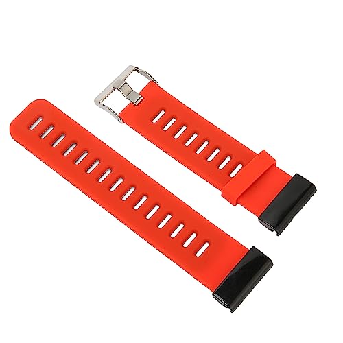 Airshi Uhrenarmband, Angenehmes Tragegefühl, Modisches Smartwatch-Armband, Größenverstellbar, Feine Verarbeitung, 2 Farben, Silikon für Fenix ​​​​5X (rot schwarz) von Airshi