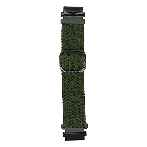 Airshi Uhrenarmband, Nylon, Größenverstellbar, Atmungsaktiv, Ersatz-Uhrenarmband, Gewebt, Feine Verarbeitung, Elastisch, für Fenix ​​​​7S (OD Grün) von Airshi