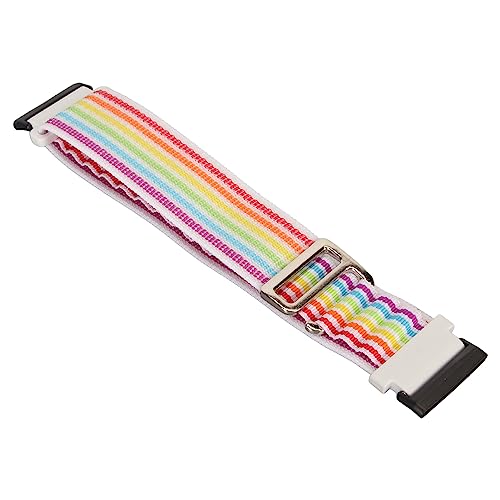 Airshi Weiches Gewebtes Uhrenarmband, Verstellbar, Elegant, Stilvoll, Atmungsaktiv, Ersatz-Stretch-Nylon-Uhrenarmband für Männer und Frauen Zum Wandern (Mehrfarbig) von Airshi