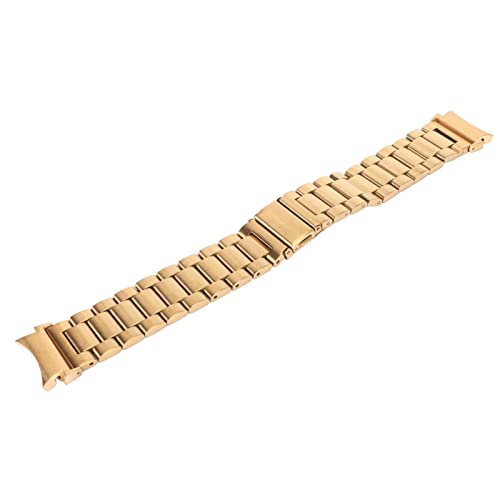 Edelstahl-Uhrenarmband, Schnellverschluss-Uhrenersatzband, Solide, Voll Kompatibel für den Alltag (Gold) von Airshi