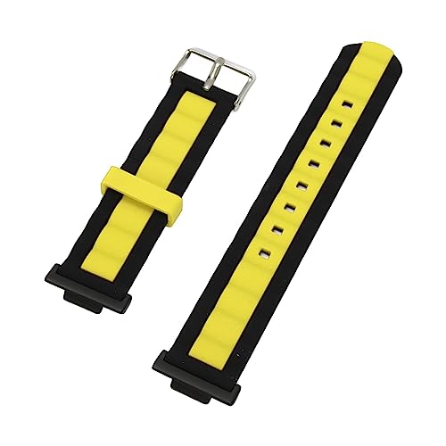 Uhrenarmband, 2 Stück, Weiches, Verstellbares Ersatzarmband für den Alltag (Schwarz Gelb) von Airshi