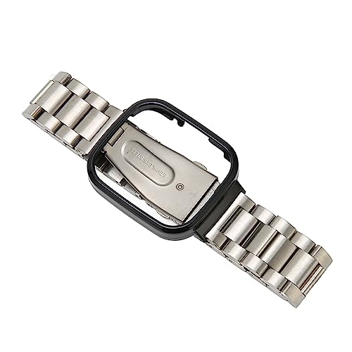 Uhrenarmband, Edelstahl-Uhrenarmband Angepasst 2 in 1 Exquisite Handgelenk-Passform für Geschäftstreffen für Frauen (Silber) von Airshi