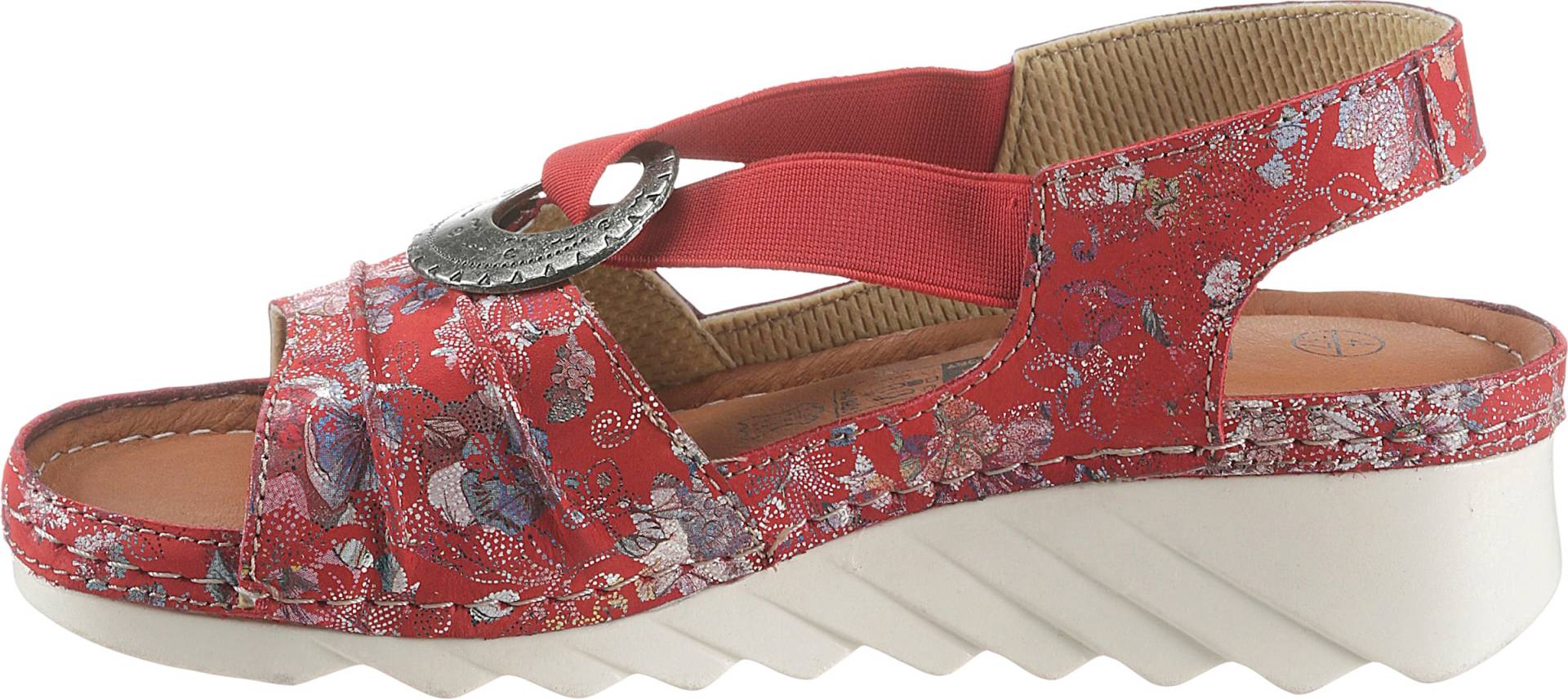Sieh an! Damen Sandalette rot-bedruckt von airsoft modern+