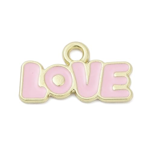 Airssory 100 Stück Rosa Wort Liebe Emaille Charms Süße Liebe Charms für DIY Schmuck Armband Halskette Ohrring Handwerk Schlüsselanhänger Tasche Dekor Präsentieren Airssory 100 Stück Rosa Wort Liebe Emaille Charms Süße Liebe Charms für DIY Schmuck Armband Halskette Ohrring Handwerk Schlüsselanhänger Tasche Dekor Präsentieren von Airssory