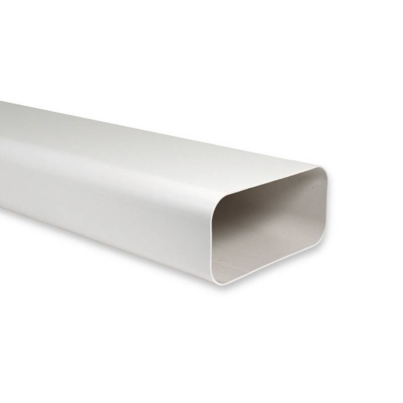 1m Vierkantrohr Flachkanal 150 x 70 mm Kunststoffrohr Rohr Abluft Küche PVC Wei von Airtec