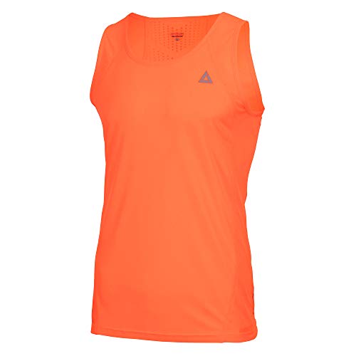 Airtracks Herren Laufshirt Kurzarm Ärmellos Tank Top Pro Line Running T-Shirt Trainingsshirt für Männer Funktionsshirt Sportshirt Fitness Jogging Shirt S M L XL XXL XXXL XXXXL 3XL 4XL - orange - XXL von Airtracks