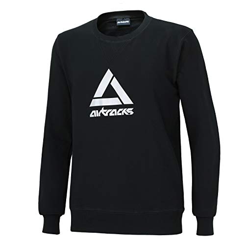 Airtracks Crew Team Sweater/Sportliches Sweatshirt/Pullover/Pulli/Rundhalsausschnitt/Schwarz - S von Airtracks