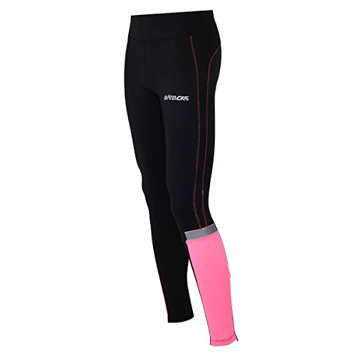 Airtracks Damen FUNKTIONS Laufhose/Running Tight/Reflektoren - LANG - L - pink von Airtracks