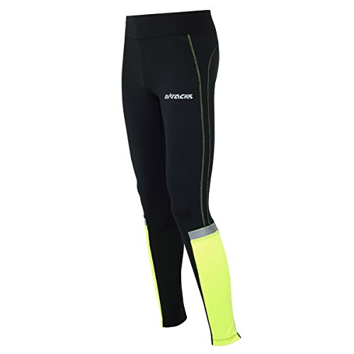 Airtracks Damen FUNKTIONS Laufhose/Running Tight/Reflektoren - LANG - M - neon von Airtracks