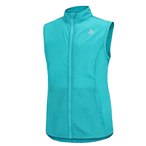 Airtracks Damen Fahrradweste Laufweste Comfort Line Radweste Leichte Wind Weste Reflektierend Winddicht Ärmellos Windstopper Atmungsaktiv XS S M L Xl XXl 3XL 4XL - hellblau - XXL von Airtracks