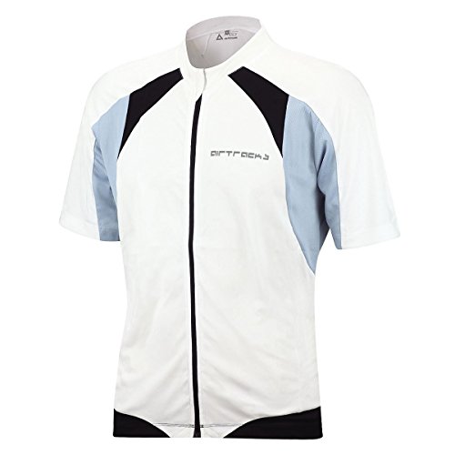 Airtracks Herren Fahrradtrikot Kurzarm PRO T Radtrikot Jersey Bike Radler Shirt Atmungsaktiv Schnelltrocknend Reflektierend Größen XS S M XL XXL XXXL XXXXL - Weiss - M von Airtracks