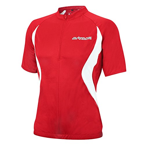 Airtracks Herren Fahrradtrikot Kurzarm Team Radtrikot Jersey Bike Radler Shirt Atmungsaktiv Schnelltrocknend Reflektierend Größen XS S M XL XXL XXXL XXXXL - rot - L von Airtracks