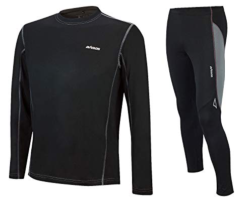 Airtracks Funktions Laufset - Laufhose Lang Pro Air + Laufshirt Langarm Pro Air - Atmungsaktiv - Schnelltrocknend - schwarz - XL Airtracks Funktions Laufset - Laufhose Lang Pro Air + Laufshirt Langarm Pro Air - Atmungsaktiv - Schnelltrocknend - schwarz - XL von Airtracks