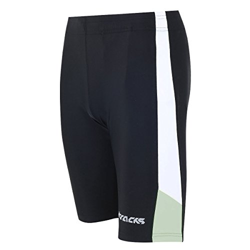 Airtracks Herren Funktions Laufhose Kurz Lauftight Running Tight Laufshort Sporthose für Männer Jogging Hose Atmungsaktiv Schnelltrocknend S M L XL XXL XXXL XXXXL 3XL 4XL - schwarz - L von Airtracks